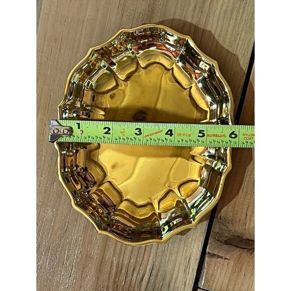 Vintage Virginia Heritage Brass Trinket Dish. Oval. Gold tone. Candy. Jewelry - Picture 6 of 6